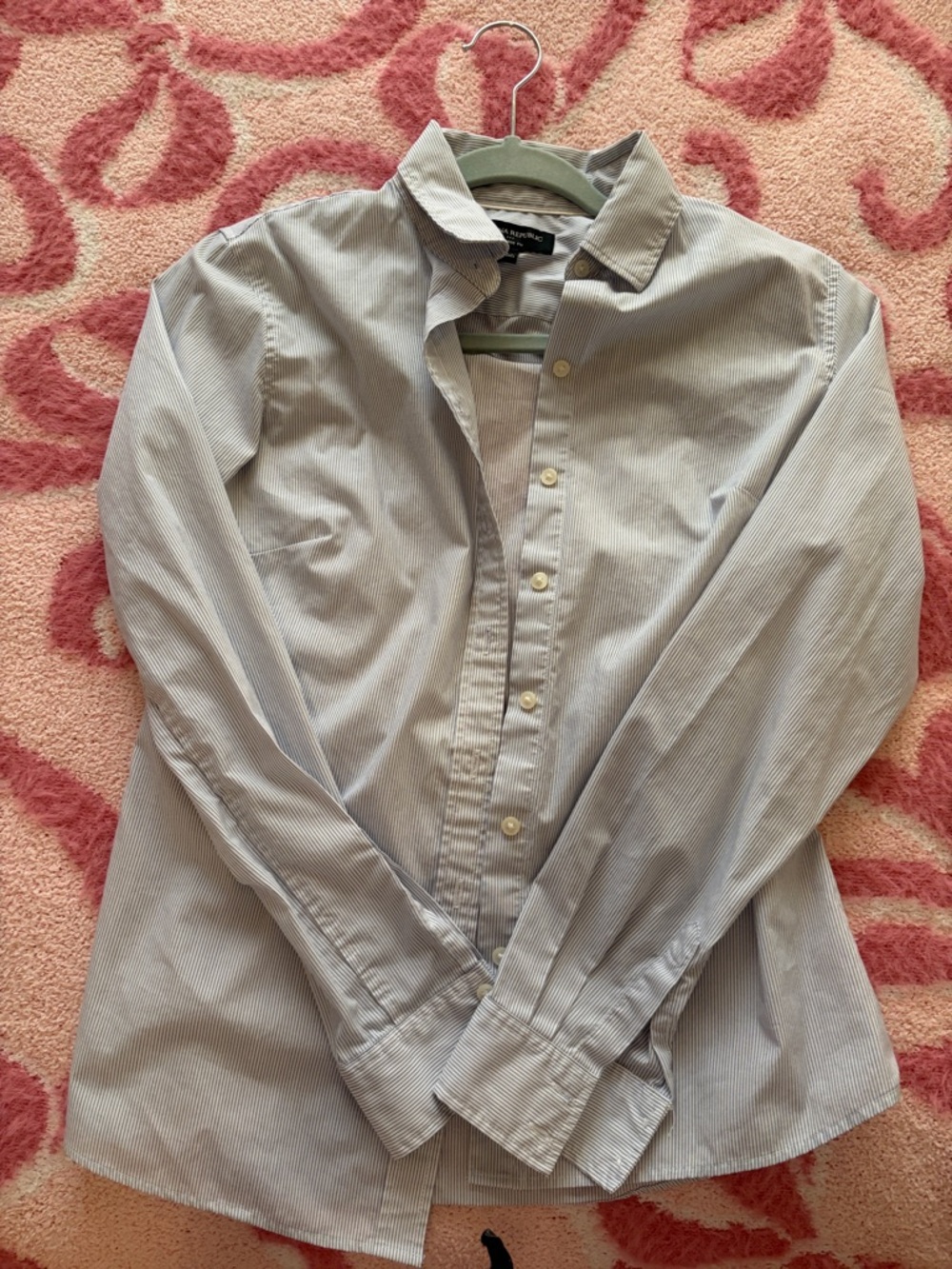 Banana Republic Light Blue Pinstripe Dress Shirt